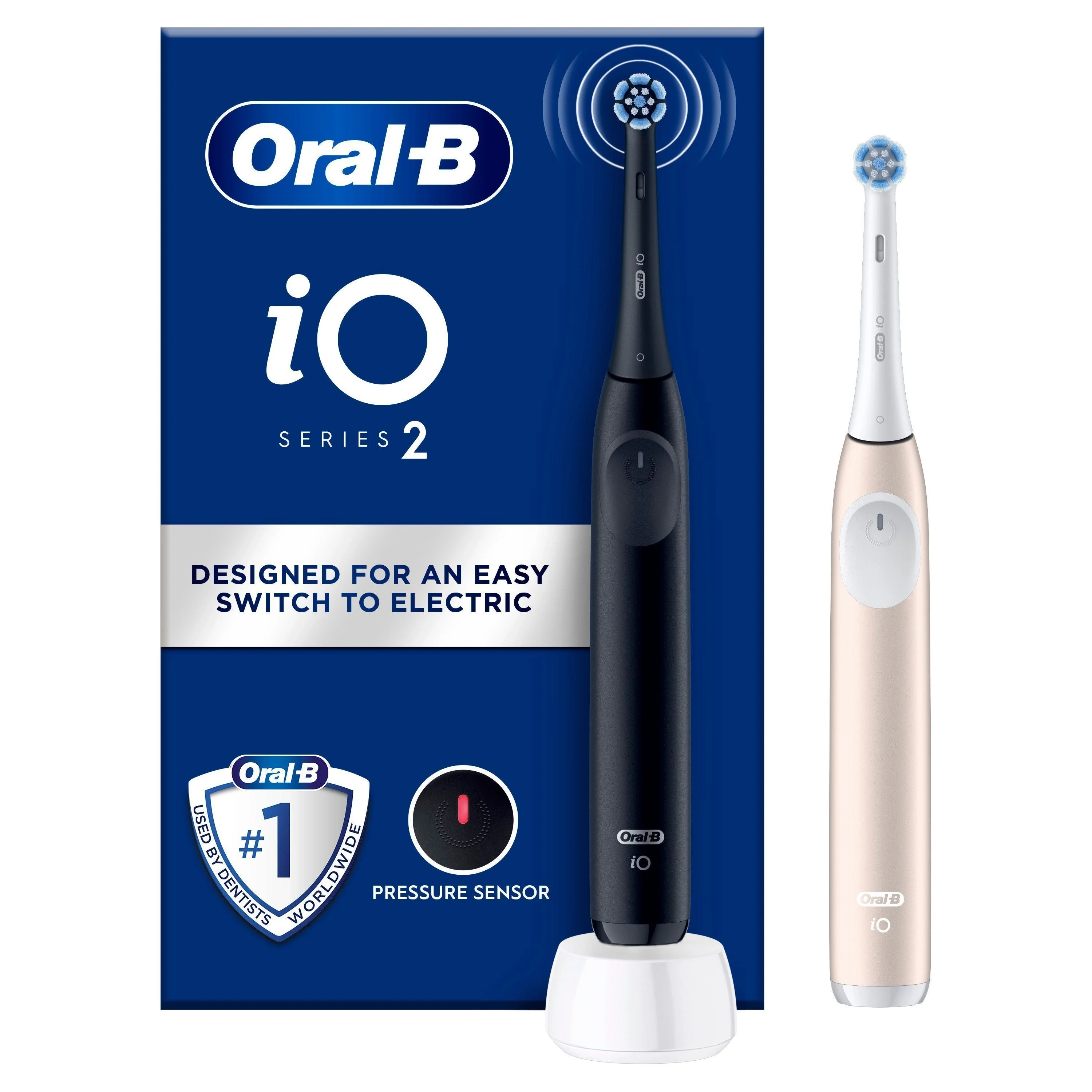 Oral-B Eltandborste iO2 Duo Night Black/Calm Pink - Eltandborstar