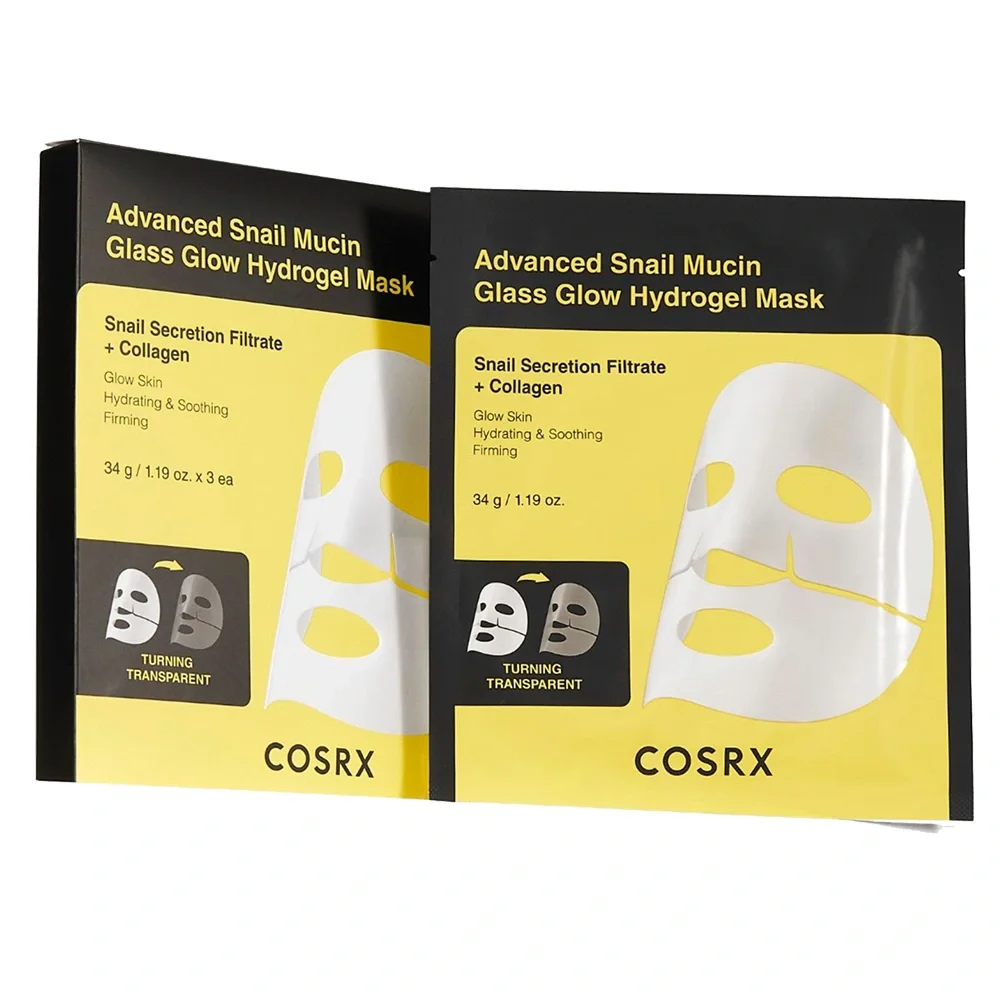 COSRX Advanced Snail Mucin Glass Glow Hydrogel Mask 3 st - Sheet mask