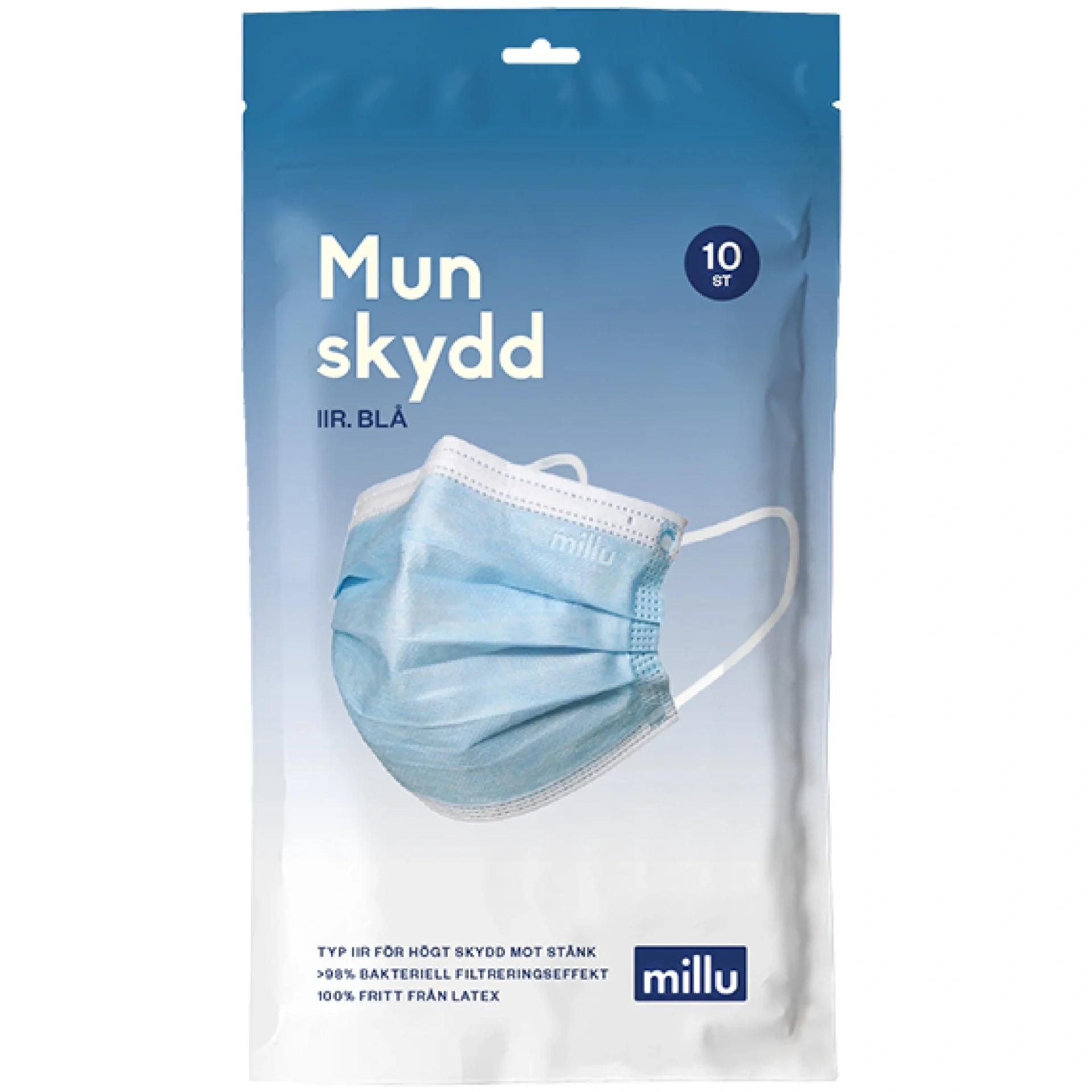 Millu Munskydd IIR 10 st Blå - Munskydd