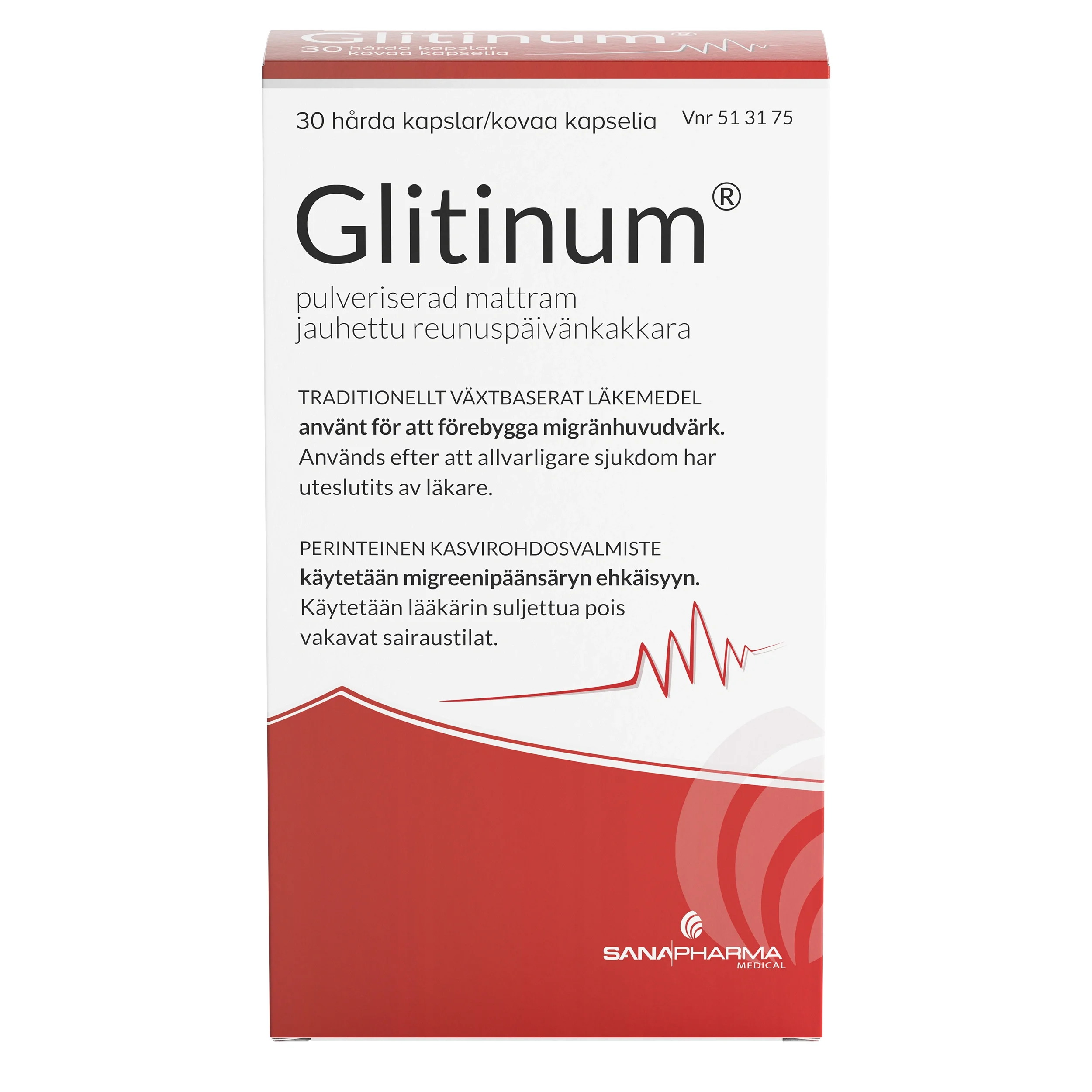 Glitinum Kapsel, hård Blister, 30 kapslar - Migränmedicin