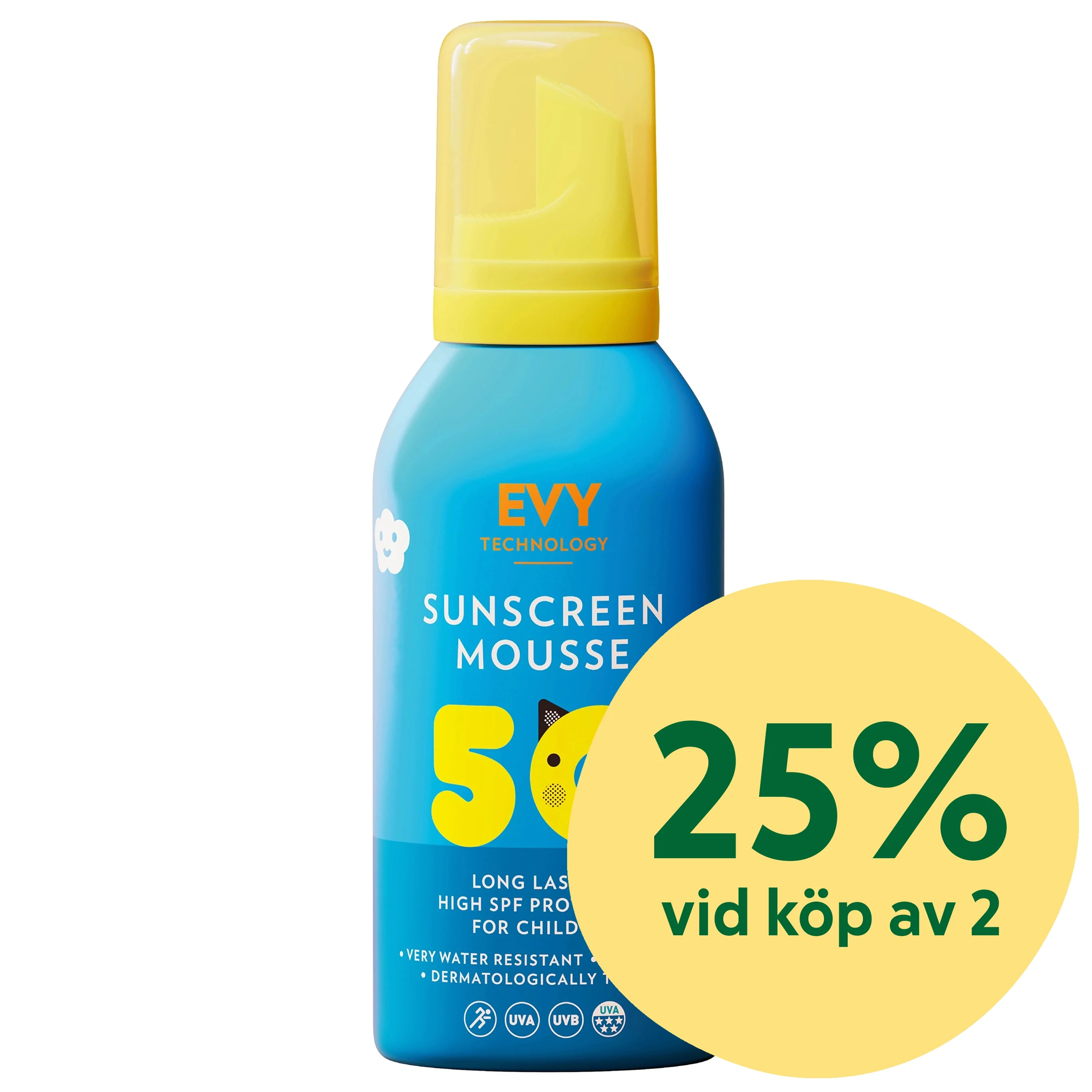 Evy Sunscreen Mousse Kids SPF50 150 ml - Solskydd kropp