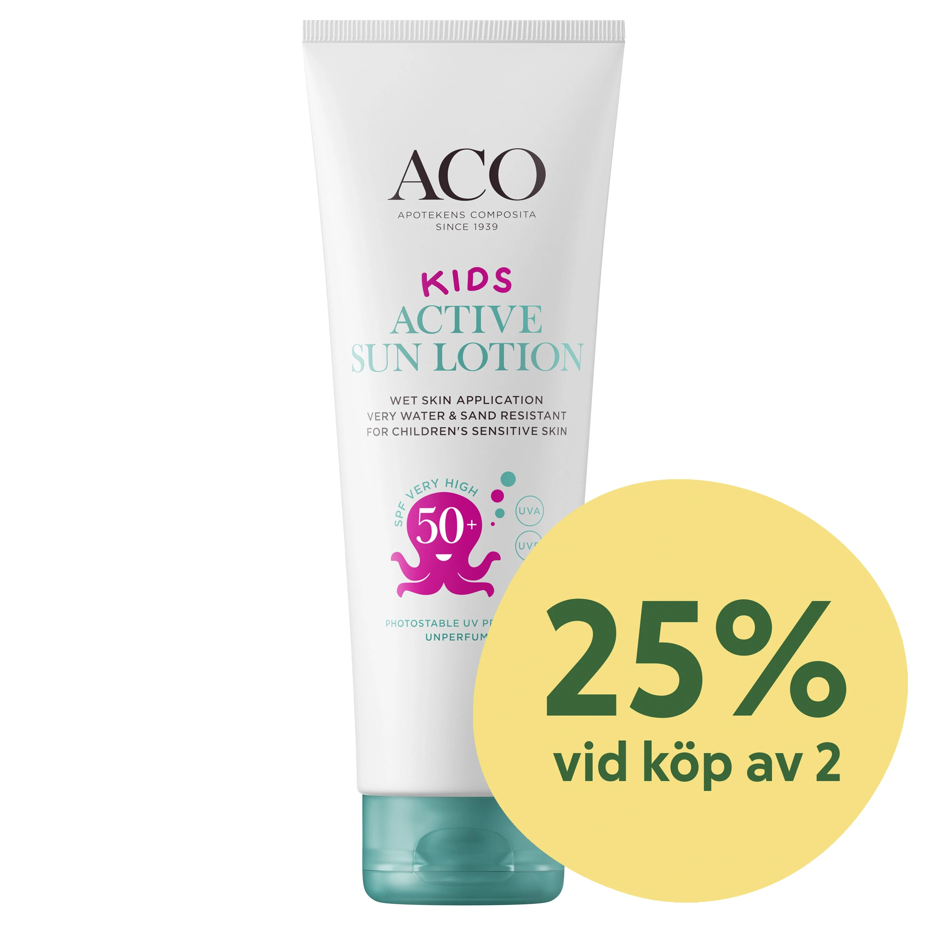 ACO Kids Active Sun Lotion SPF 50+ 250 ml - Solskydd kropp
