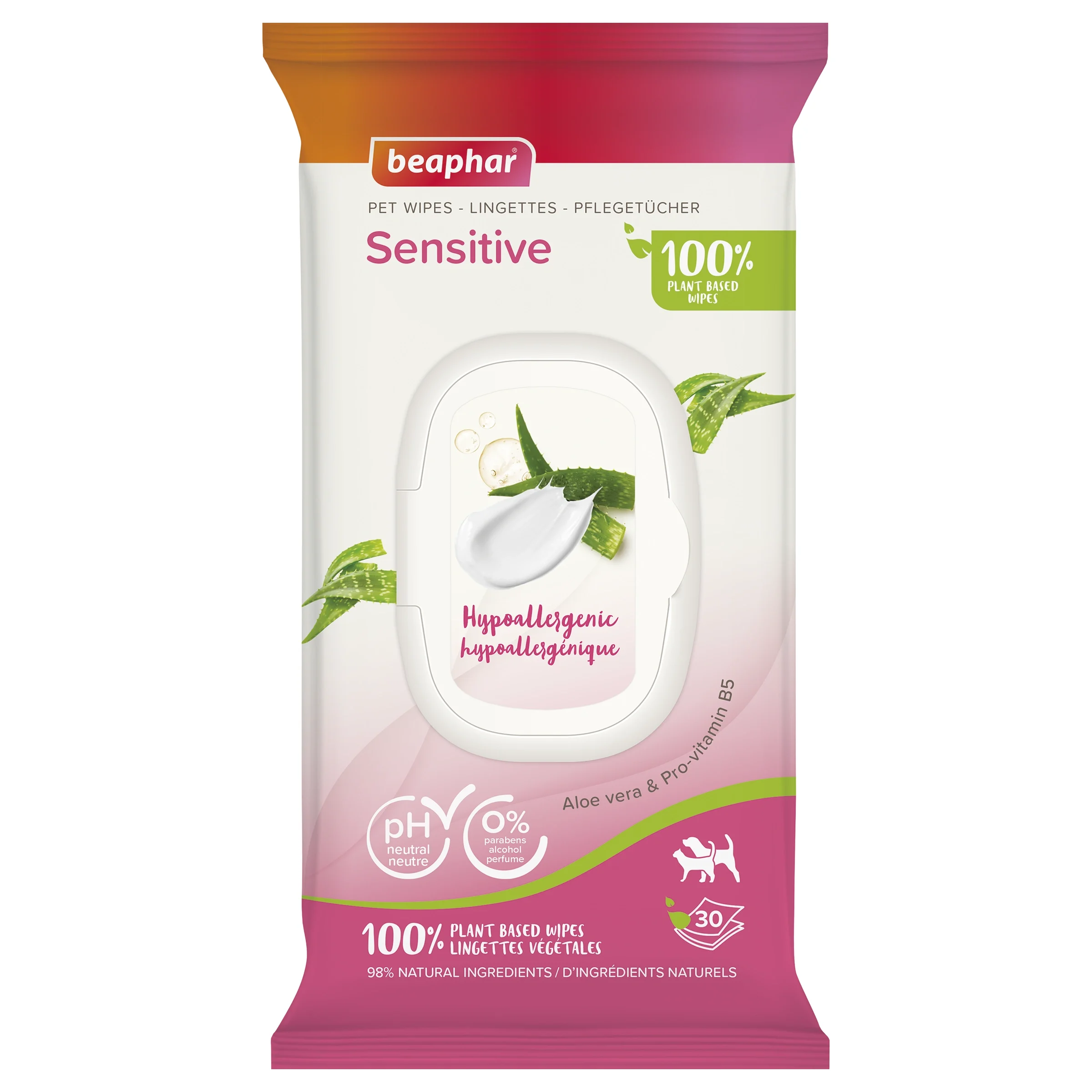 Beaphar BIO Pet Wipes Sensitive 30 st - Hudvård för katt
