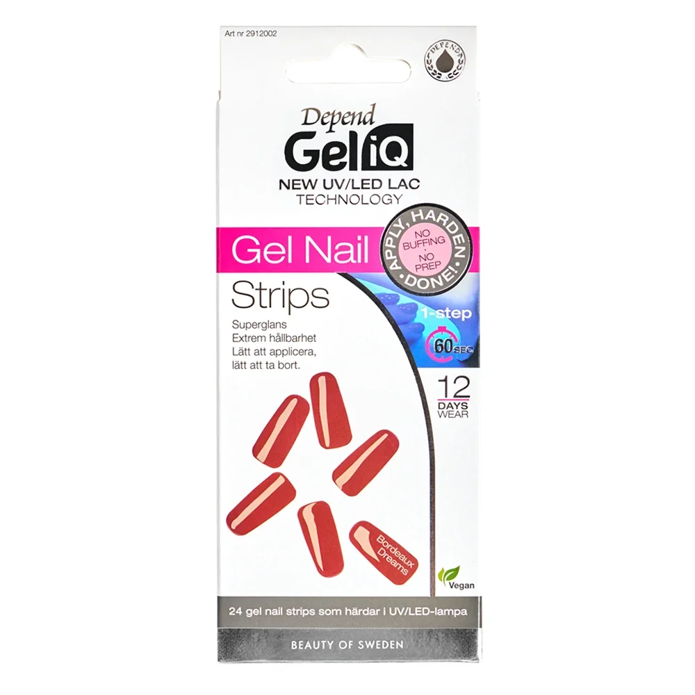 Depend Gel iQ Gel Nail Strips 24 st Bordeaux Dreams - Gellack