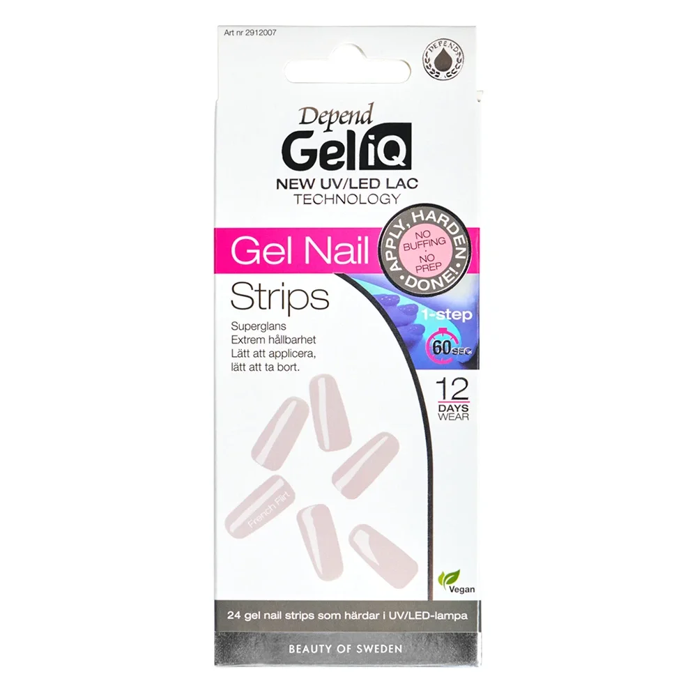 Depend Gel iQ Gel Nail Strips 24 st French Flirt - Gellack