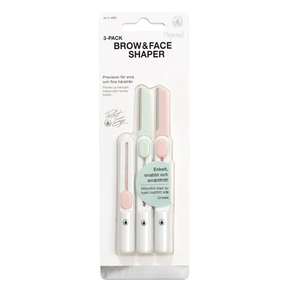Depend Perfect Brow & Face Shaper Retractable 3-pack - Ögonbrynskniv