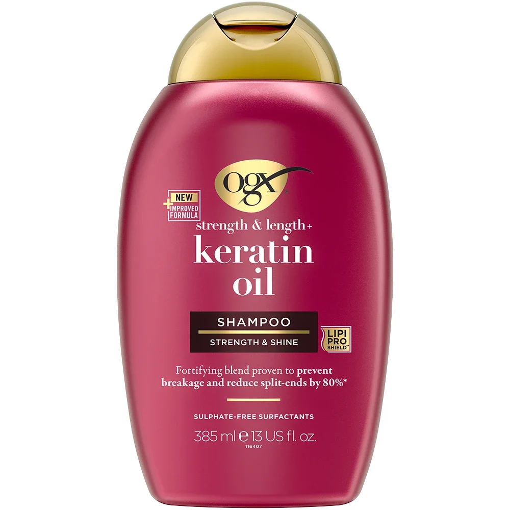 OGX Anti Breakage Keratin Oil Shampoo 385 ml - Schampo för torrt hår