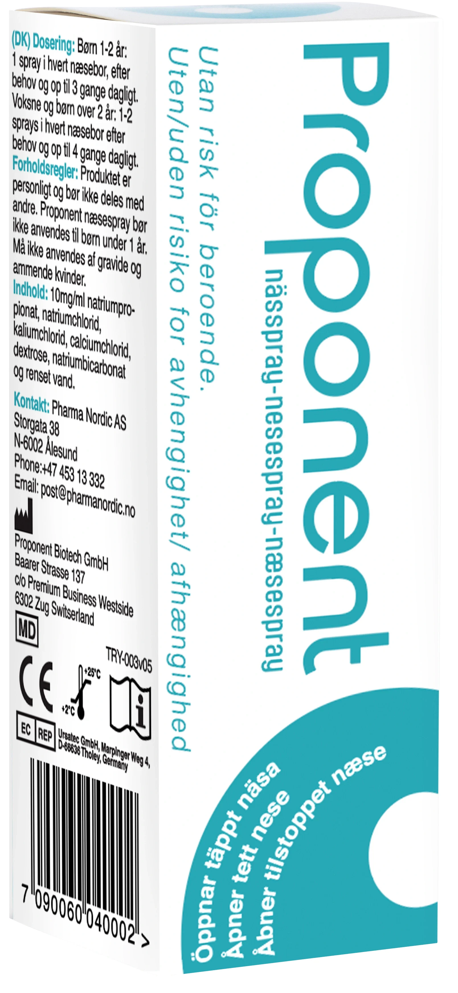 Proponent Nässpray 20 ml - Nässpray & näsdroppar