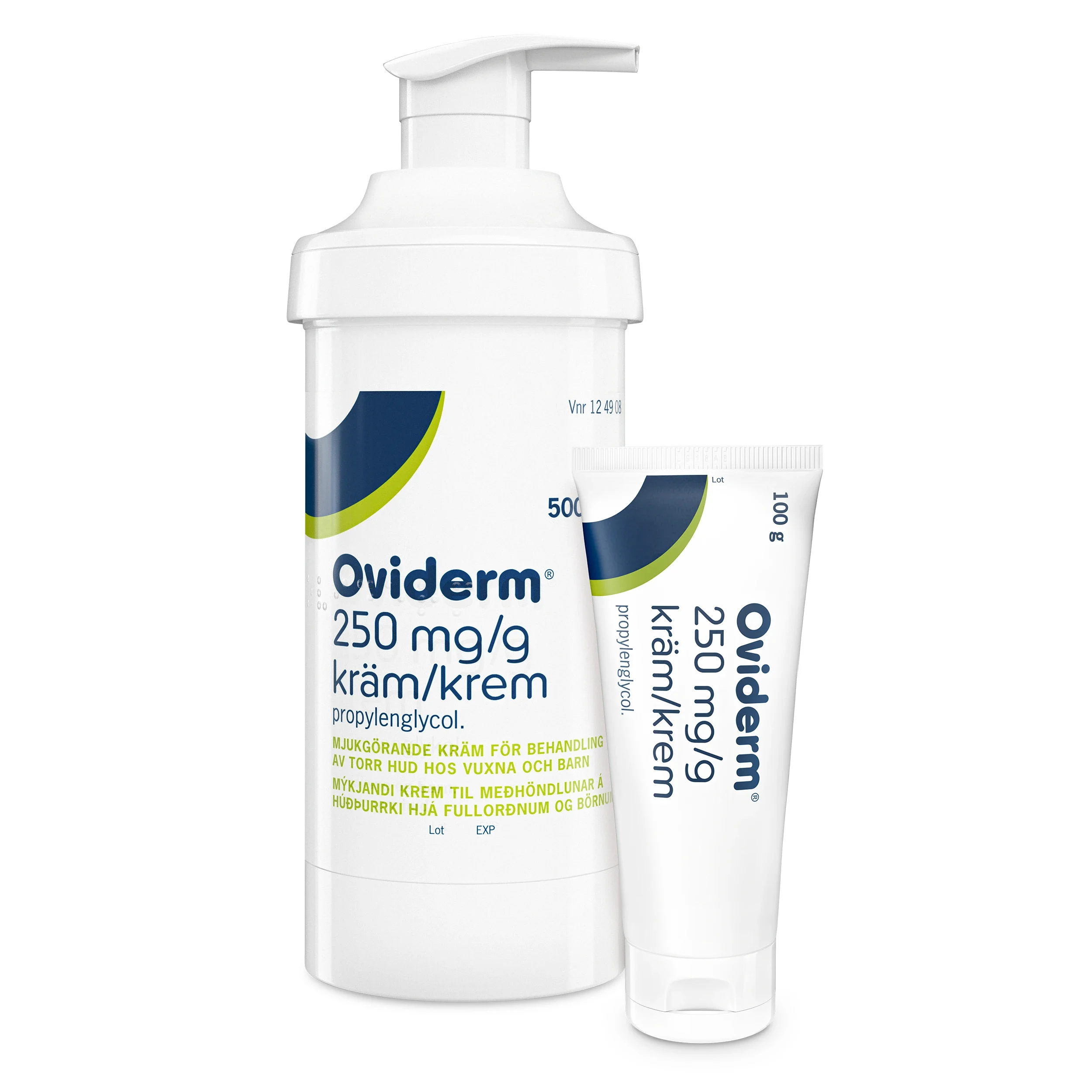 Oviderm 250mg/g Kräm 100g tub + 500g pumpburk - Hudkräm & bodylotion