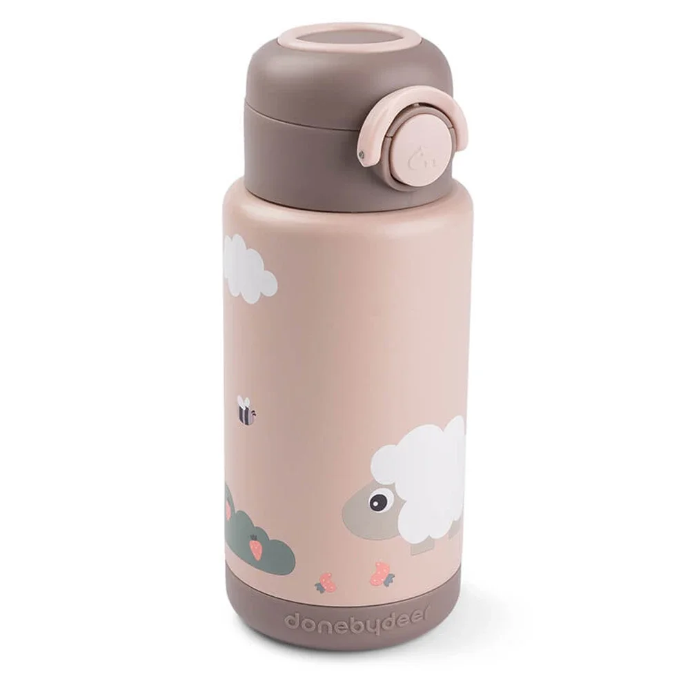 Done by Deer Insulated Bottle Tiny Farm Powder 340 ml - Barntermosar