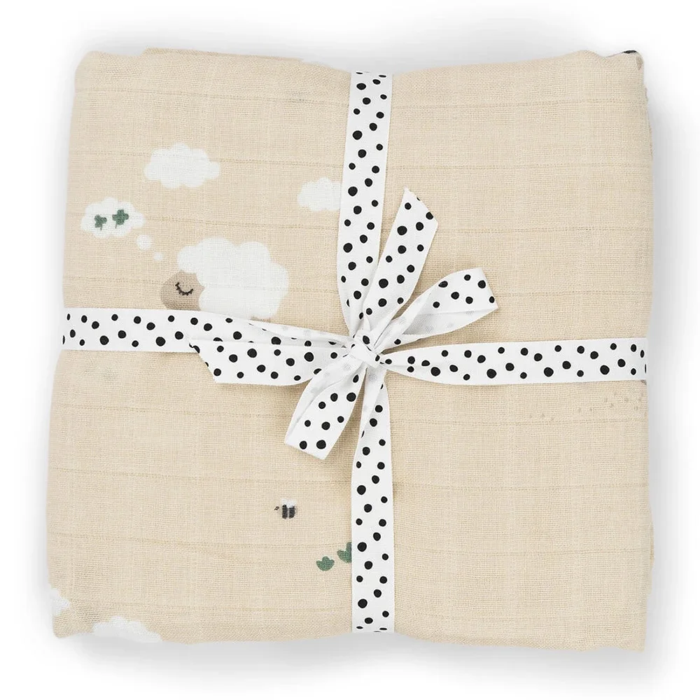 Done by Deer Swaddle Tiny Farm Sand - Babyfiltar
