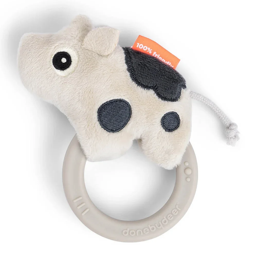 Done by Deer Sensory Rattle w/teether Dotti Sand - Bitringar & Bitleksaker