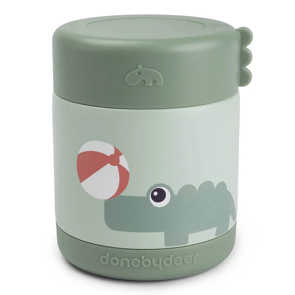 Done by Deer Insulated Food Jar Playground Green 300 ml - Barntermosar