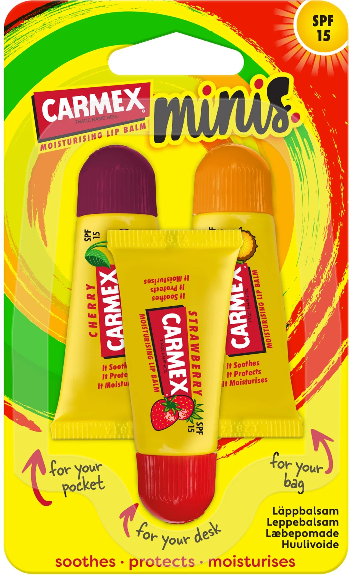 Carmex Lip Balm Minis SPF15 3x5 ml - Läppbalsam