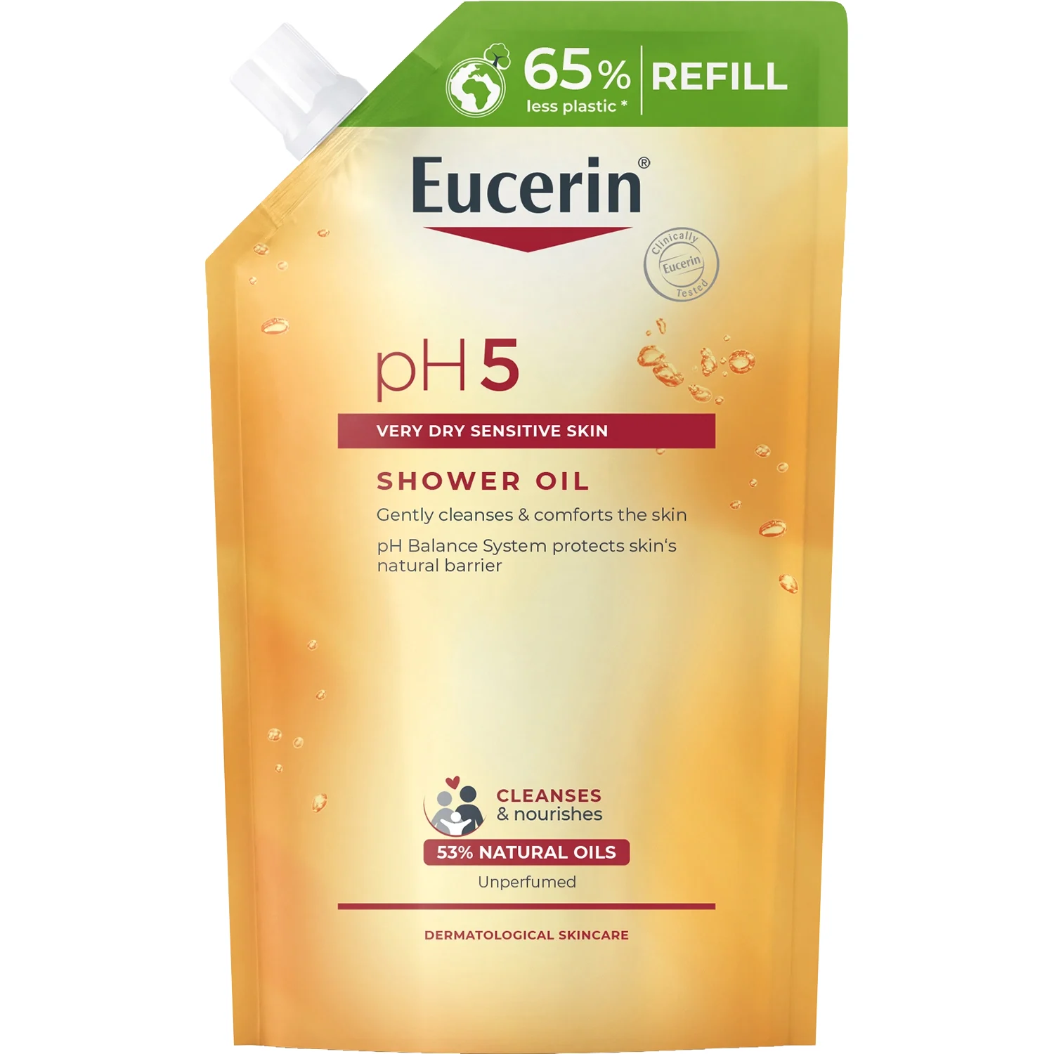 Eucerin pH5 Shower Oil oparfymerad refill 400 ml - Duscholja