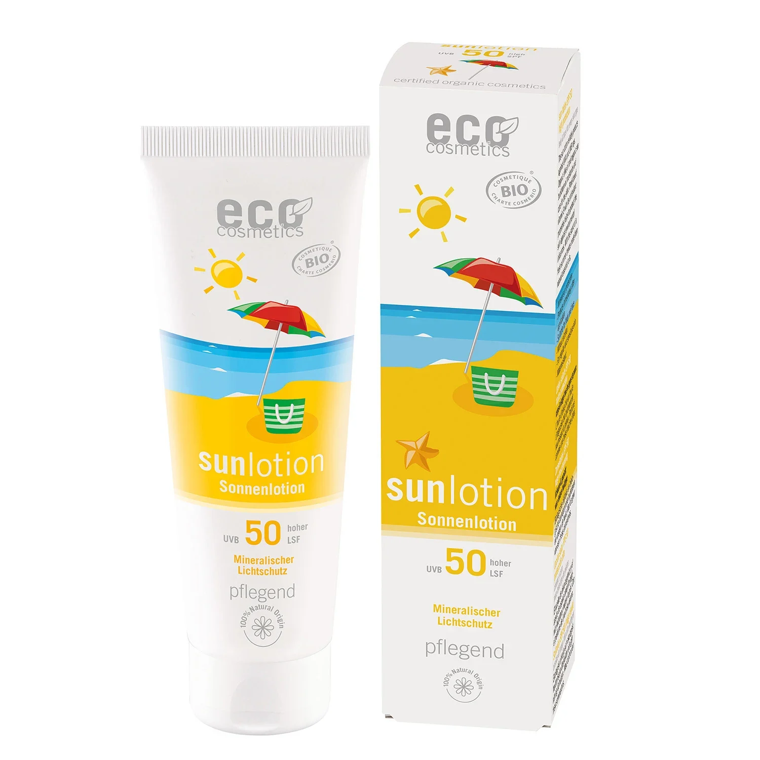 Eco Cosmetics Sollotion Oliv & Havtorn SPF 50, 125 ml - Solskydd kropp