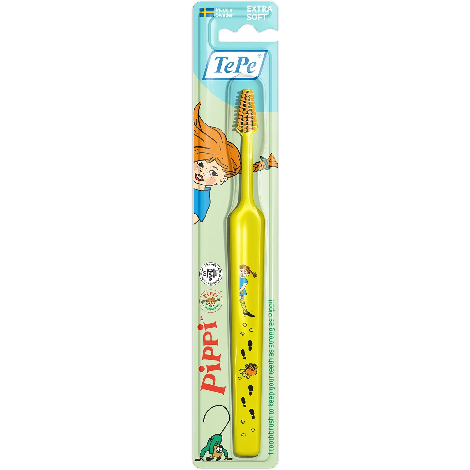 TePe Kids Pippi Extra Soft Tandborste 1-pack - Tandborstar för barn & bebis