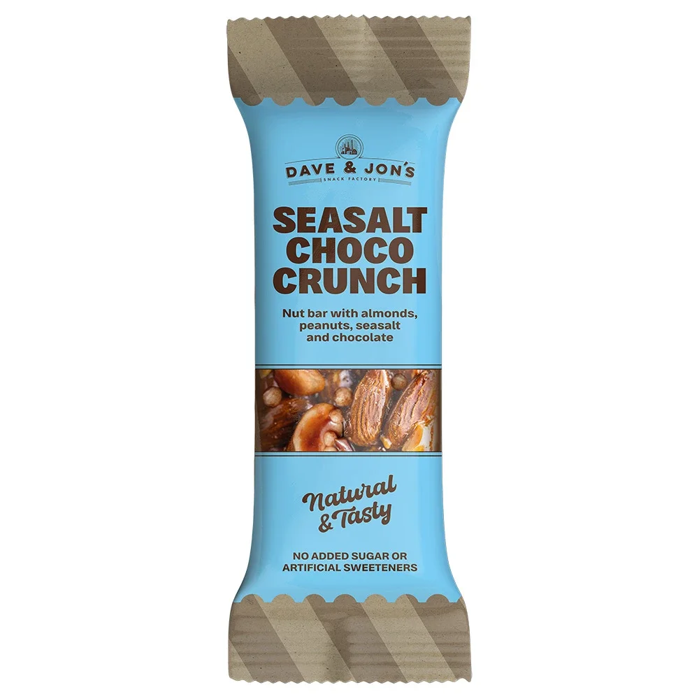Dave & Jon's Nötbar Havssalt/Choklad 35 g - Bars