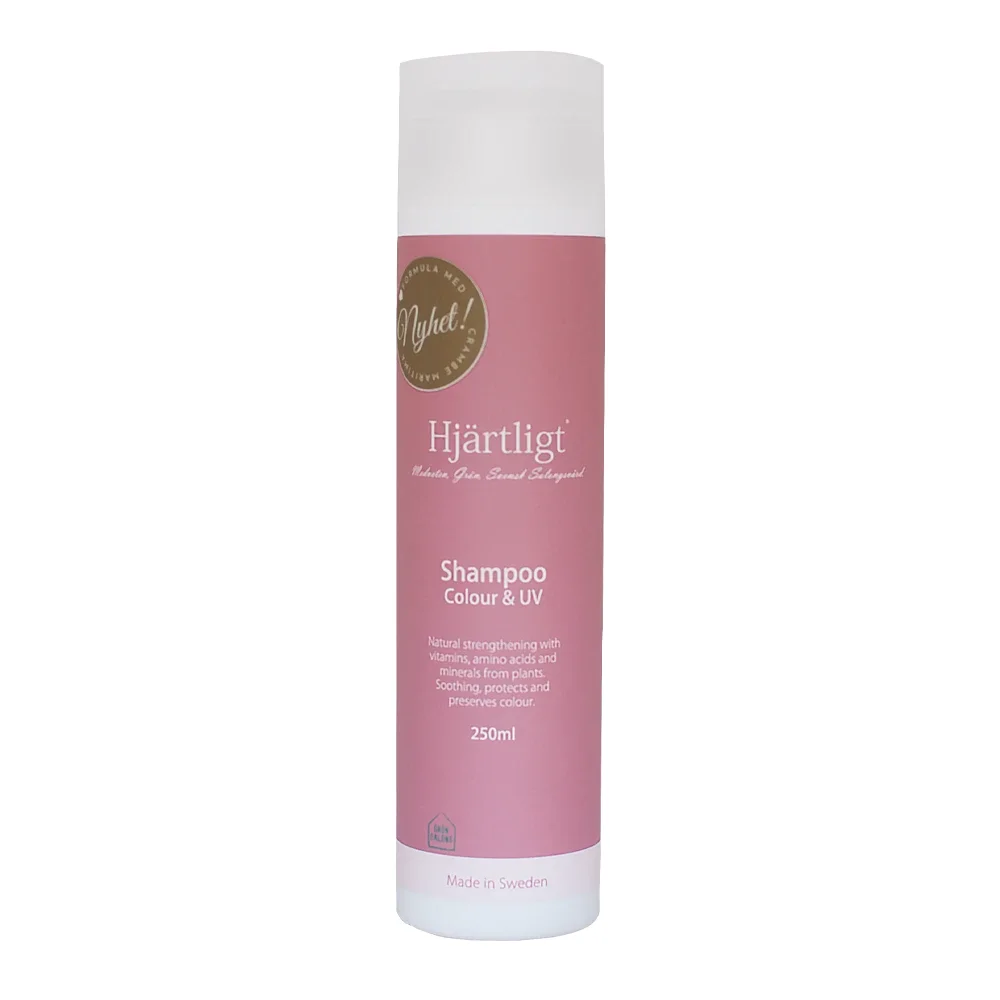 Hjärtligt Shampoo Colour & UV 250 ml - Schampo för färgat hår