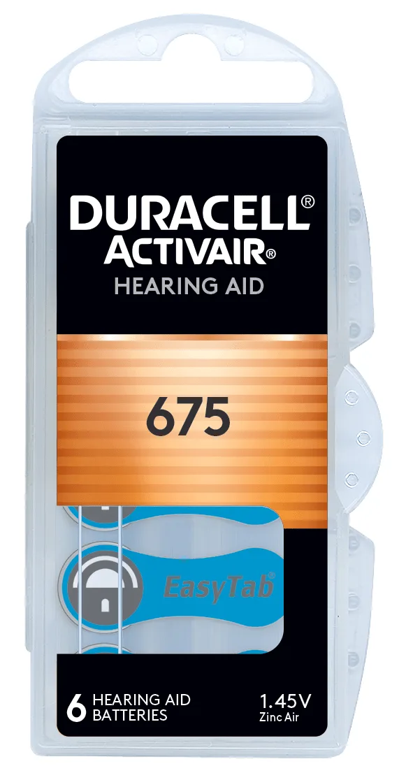 Duracell Activair batteri typ 675 6 st - Batterier till hörapparat