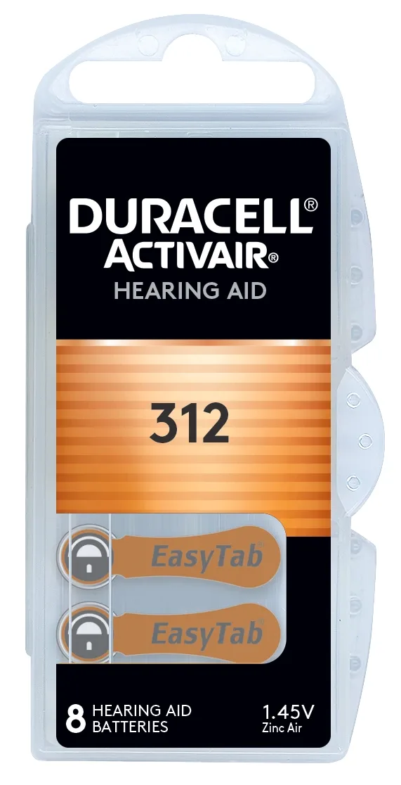 Duracell Activair batteri typ 312 8 st - Batterier till hörapparat