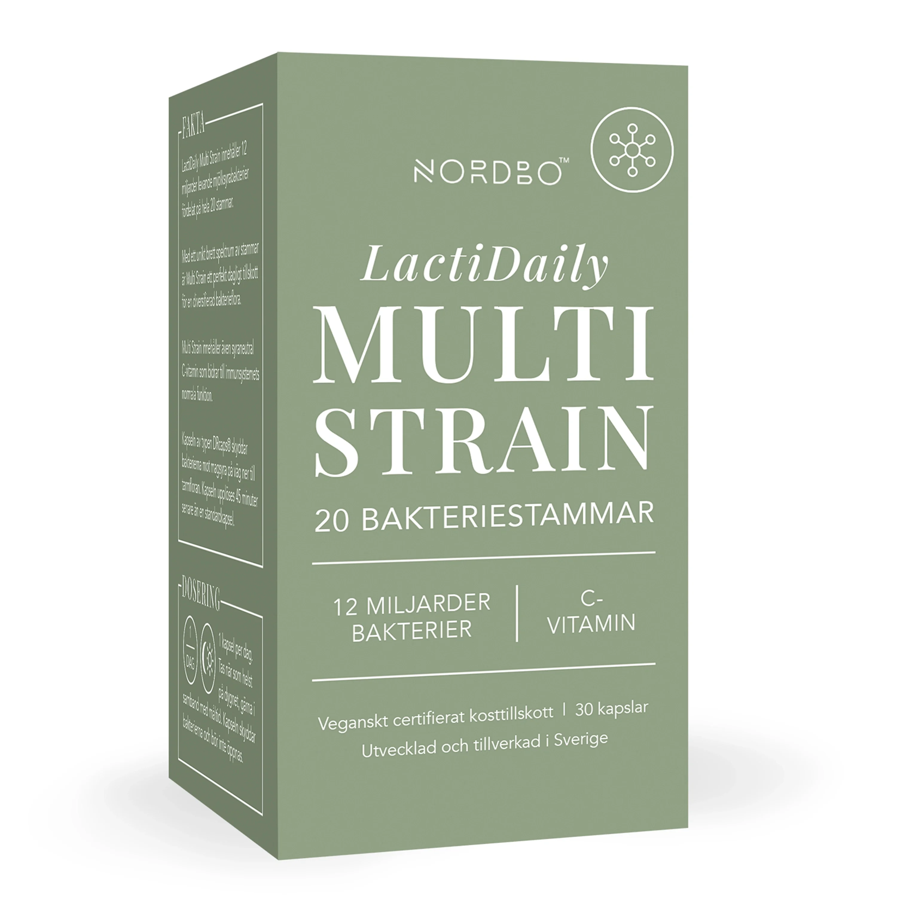 Nordbo LactiDaily Multi Strain 20 stammar 30 kapslar - Mjölksyrabakterier