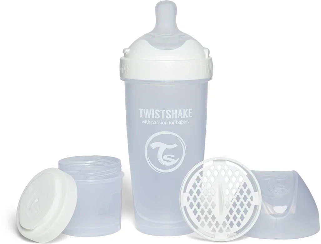 Twistshake Nappflaska Anti-kolik Pro Double 330 ml Vit - Nappflaskor & vällingflaskor