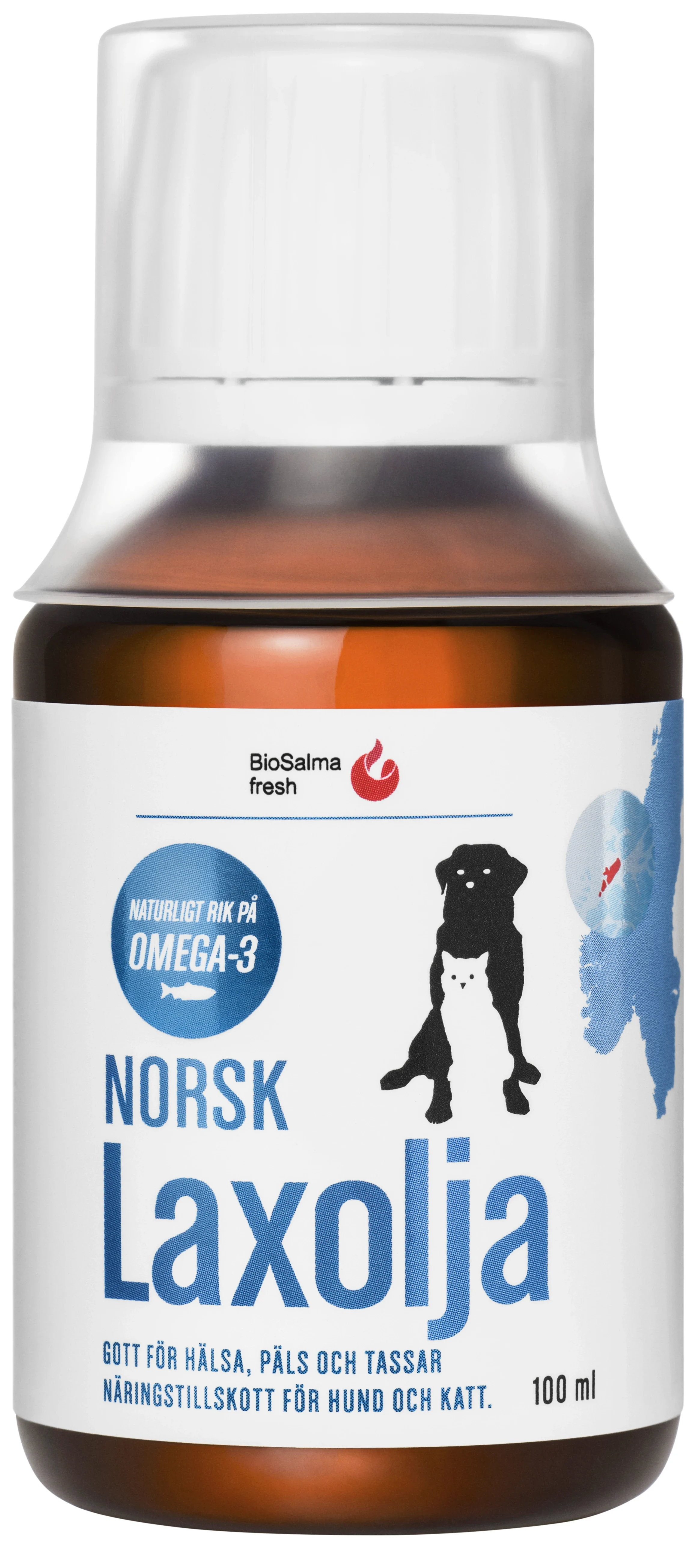 BioSalma Norsk Laxolja för Hund och Katt 100 ml