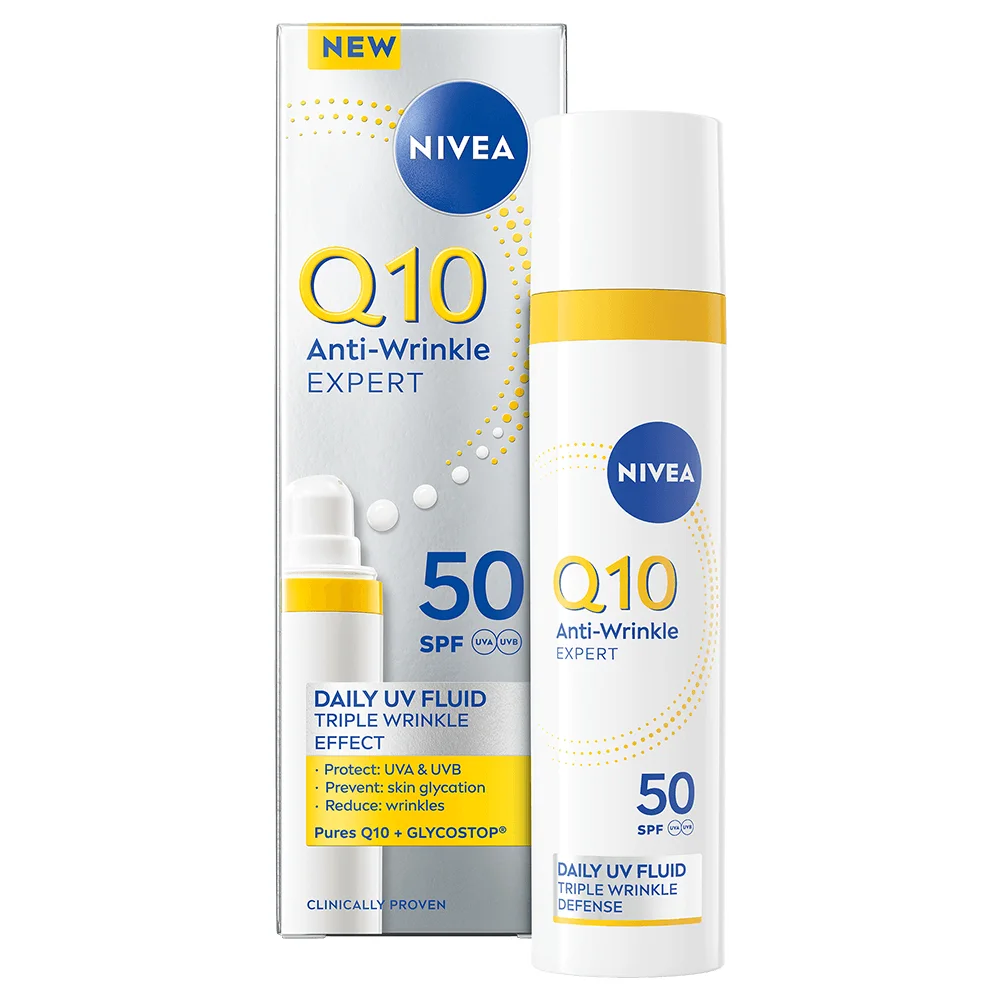 Nivea Q10 Anti-Wrinkle Expert Daily UV Fluid SPF 50, 40 ml