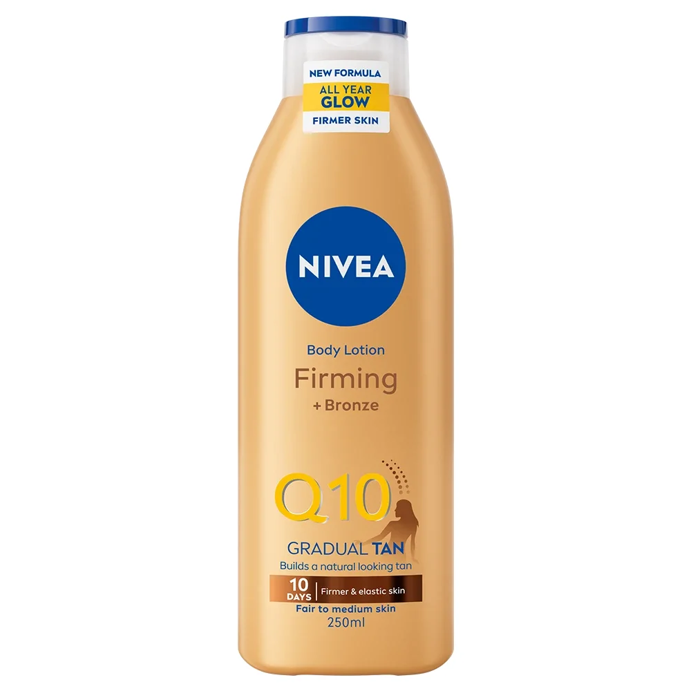 Nivea Q10 Gradual Tan Firming Body Lotion 250 ml - Brun utan sol lotion