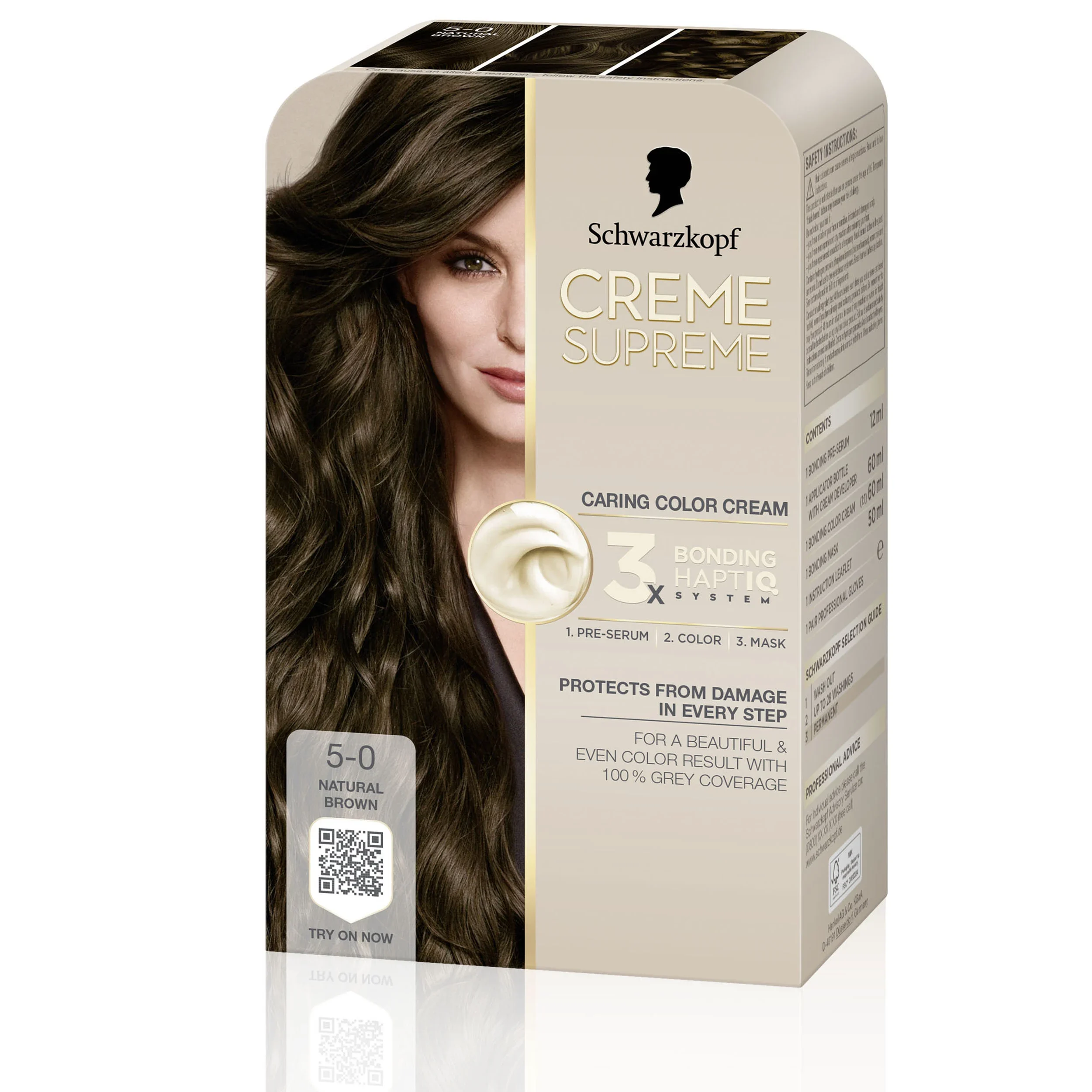 Schwarzkopf Creme Supreme 5-0 Natural Brown - Hårfärg