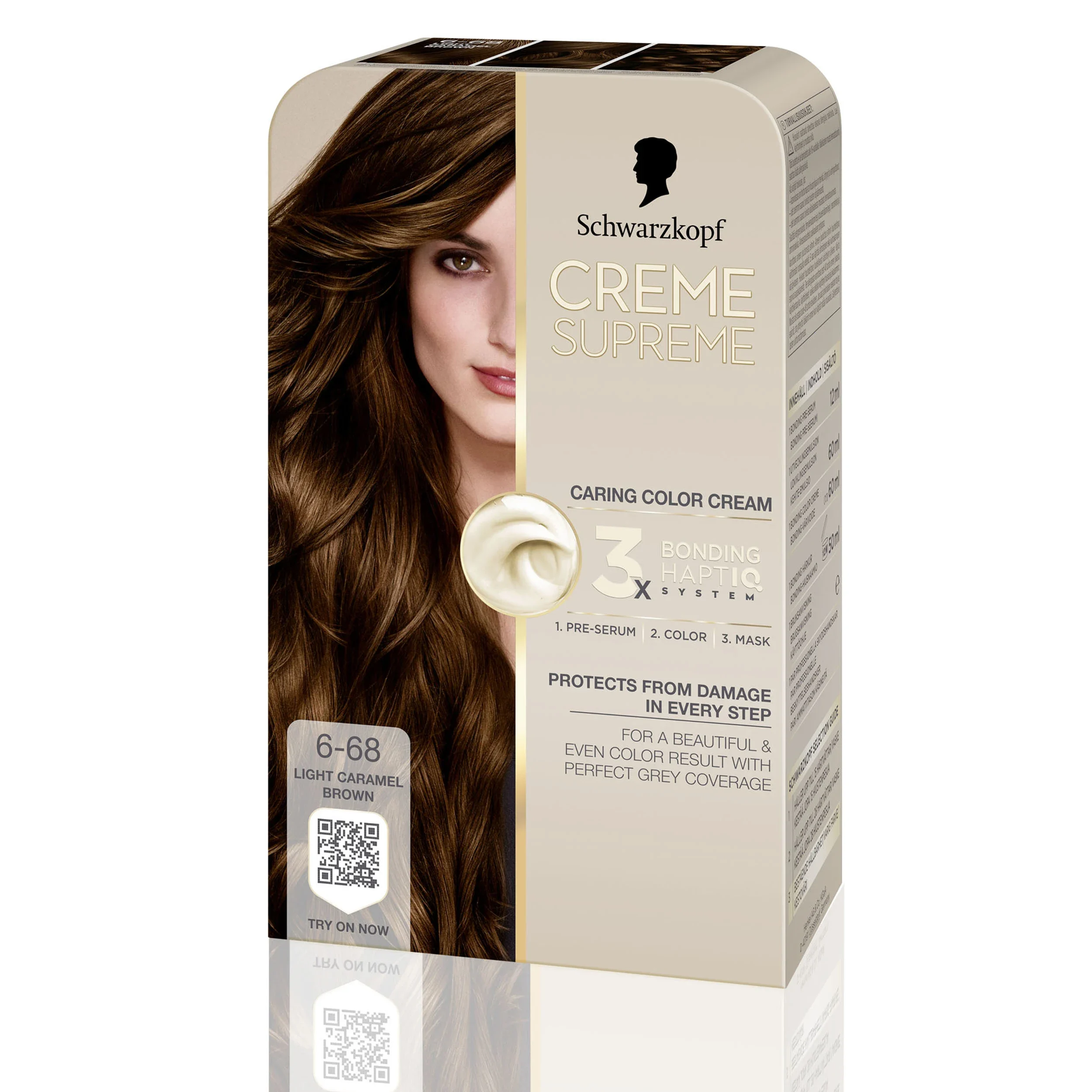 Schwarzkopf Creme Supreme 6-68 Light Caramel Brown - Hårfärg