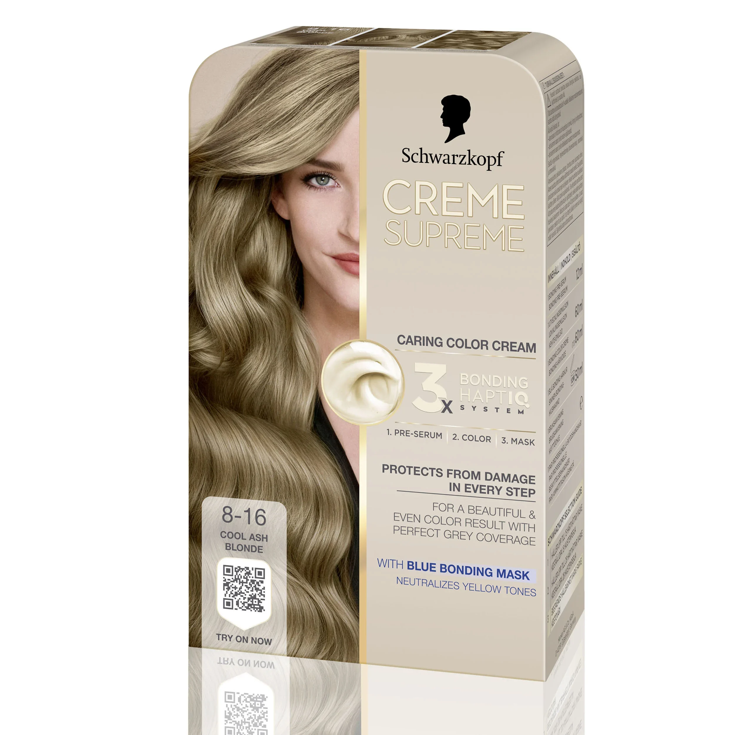 Schwarzkopf Creme Supreme 8-16 Cool Ash Blonde - Hårfärg