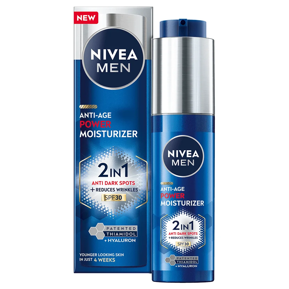 Nivea Men Luminous Anti-Age Power 2in1 Moisturiser SPF 30, 50 ml - Ansiktskräm för män