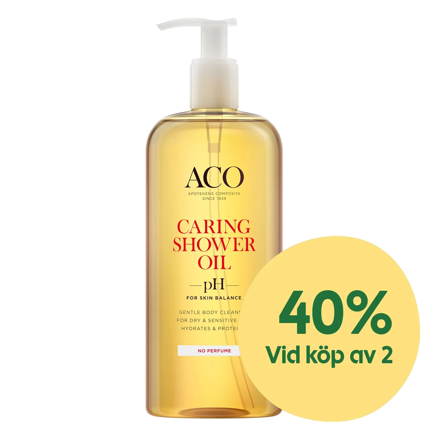 ACO Caring Shower Oil oparfymerad 400 ml - Duscholja