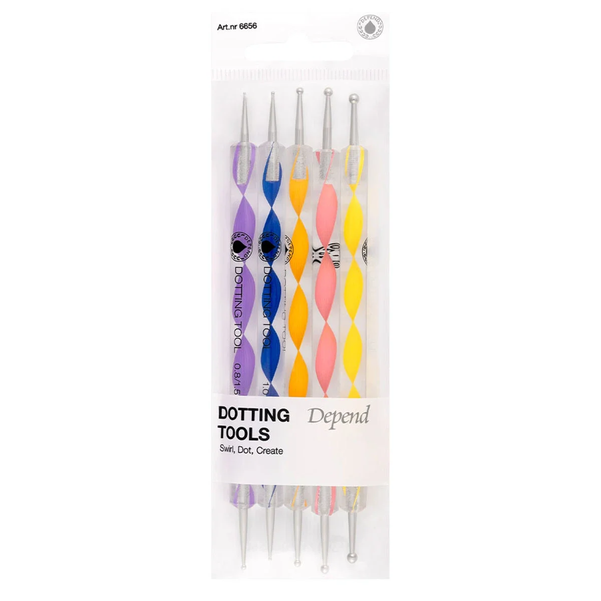 Depend Dotting Tools 5-pack - Lösnaglar & nageldekorationer