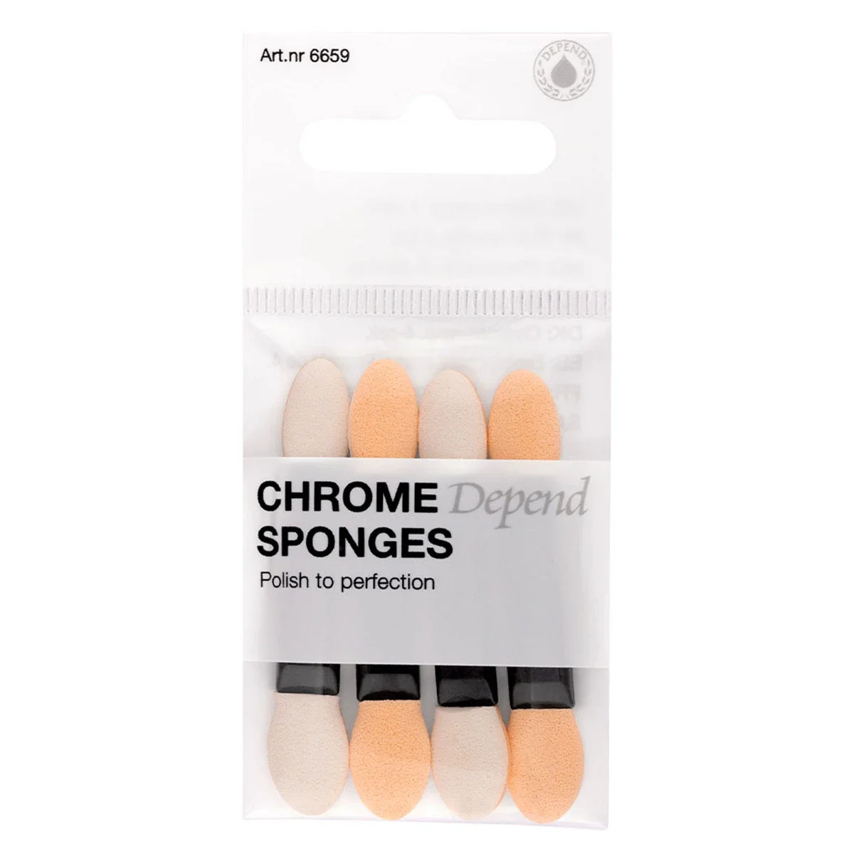Depend Chrome Sponges 4-pack - Lösnaglar & nageldekorationer