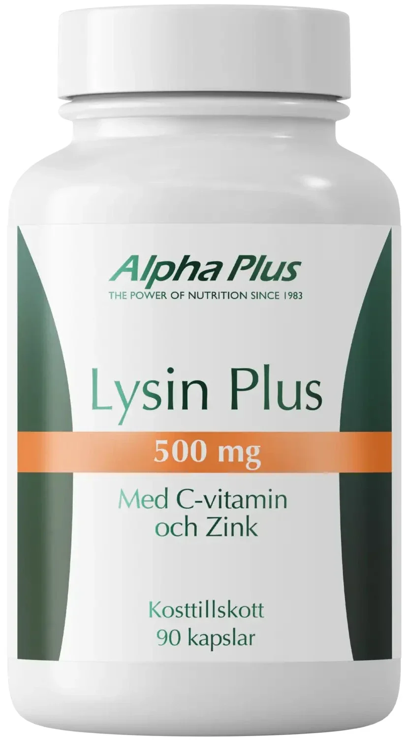 Alpha Plus Lysin Plus 500 mg 90 kapslar - Aminosyror