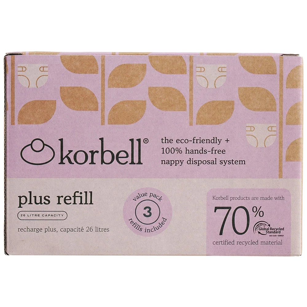 Korbell Refill Till Blöjhink Plus 26 Liter 3-pack - Blöjhinkar