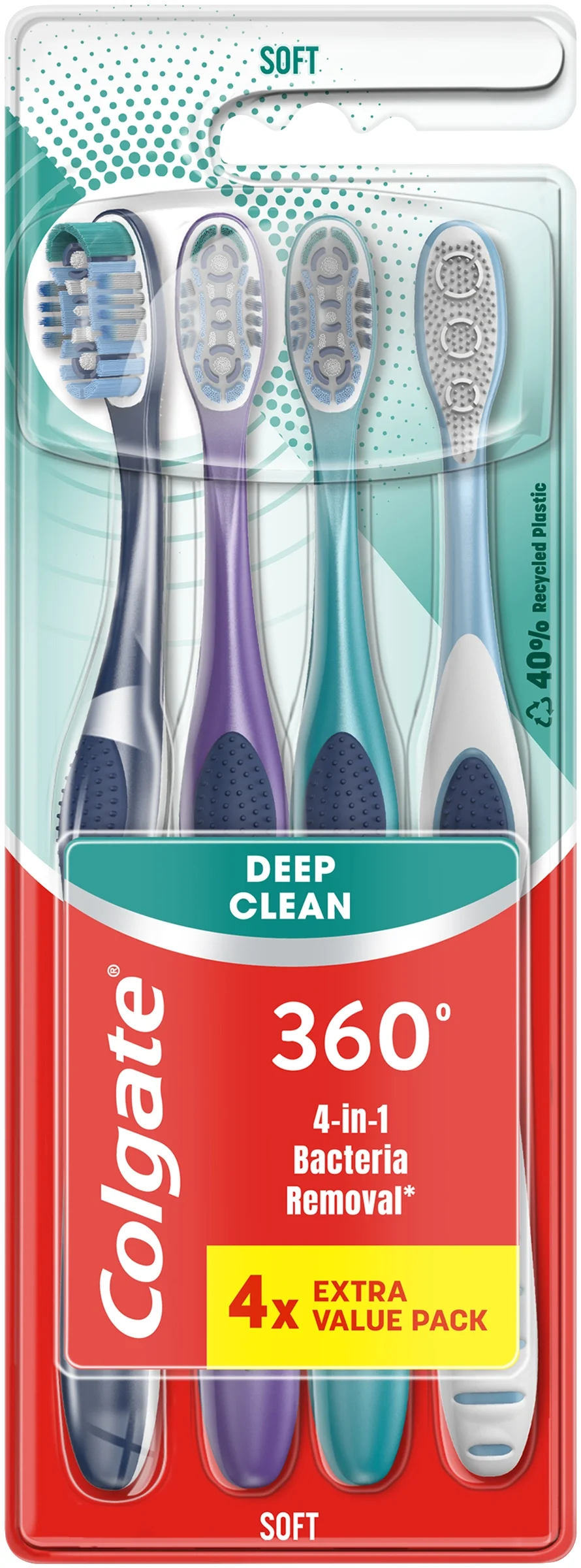 Colgate Tandborste 360 Deep Clean Soft 4 st - Tandborstar