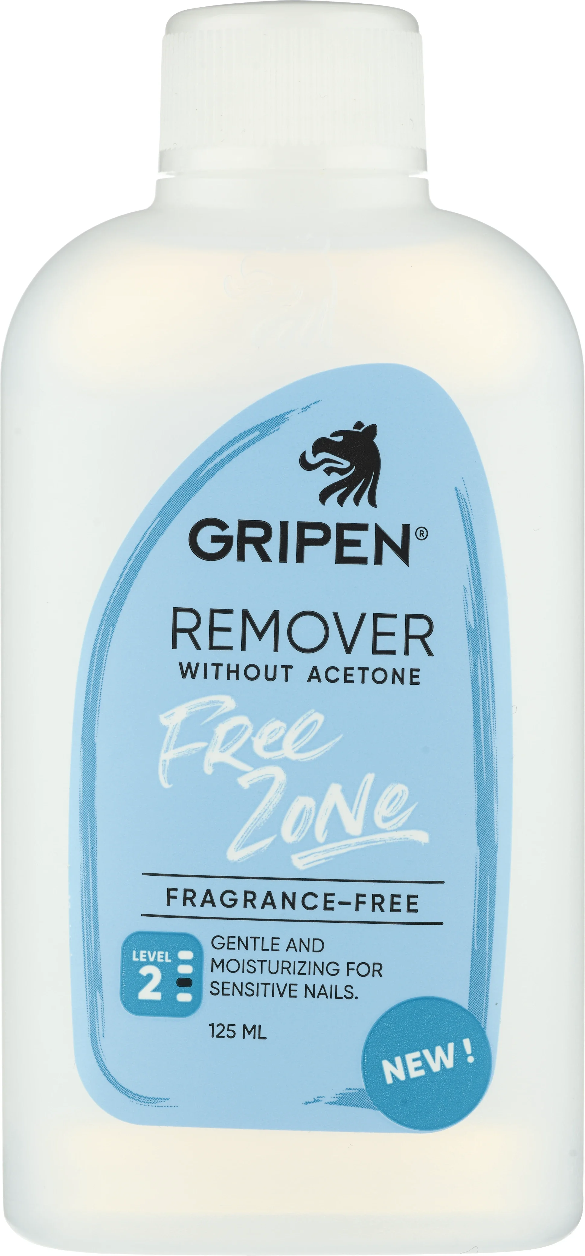 Gripen Remover Without Acetone Free Zone 125 ml - Nagellacksborttagning
