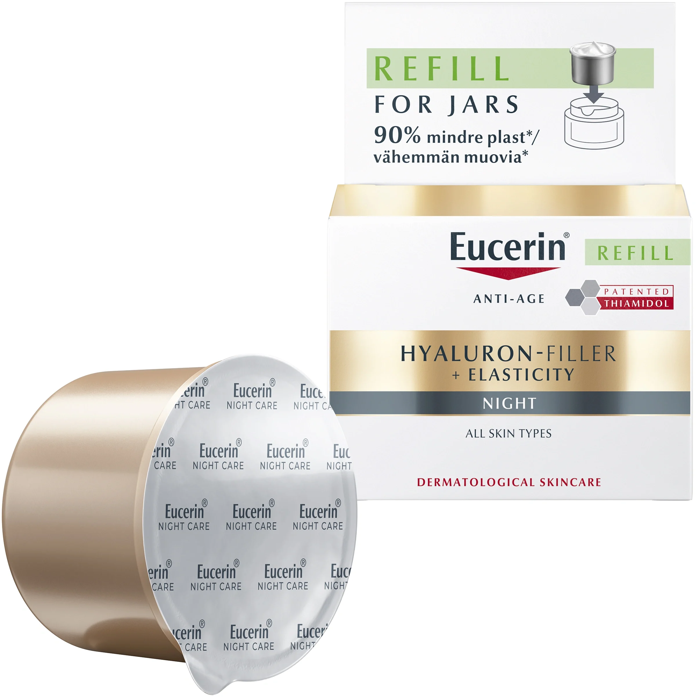 Eucerin Hyaluron-Filler + Elasticity Night Cream SPF30 Refill 50 ml - Ansiktskräm - nattkräm