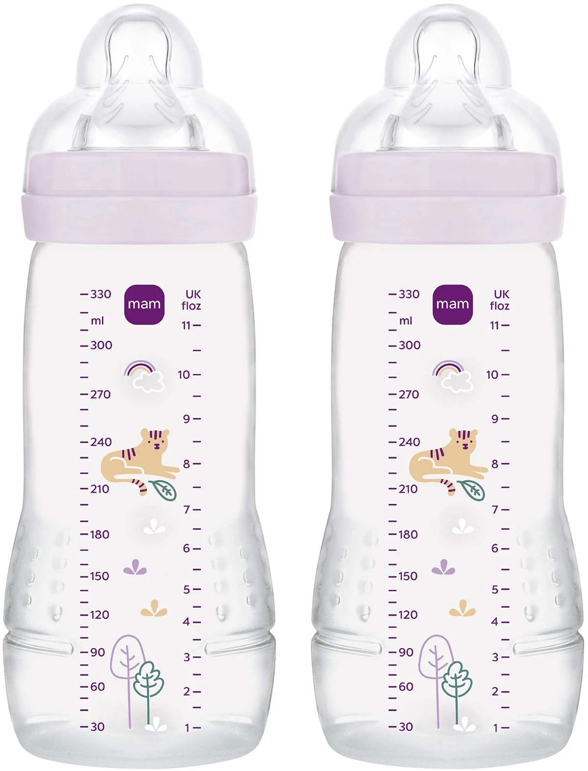 MAM Easy Active Pink 330 ml 2-pack - Nappflaskor & vällingflaskor