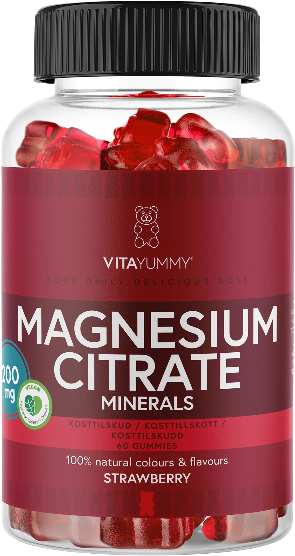 VitaYummy Magnesium Citrate Strawberry 60 st - Magnesium