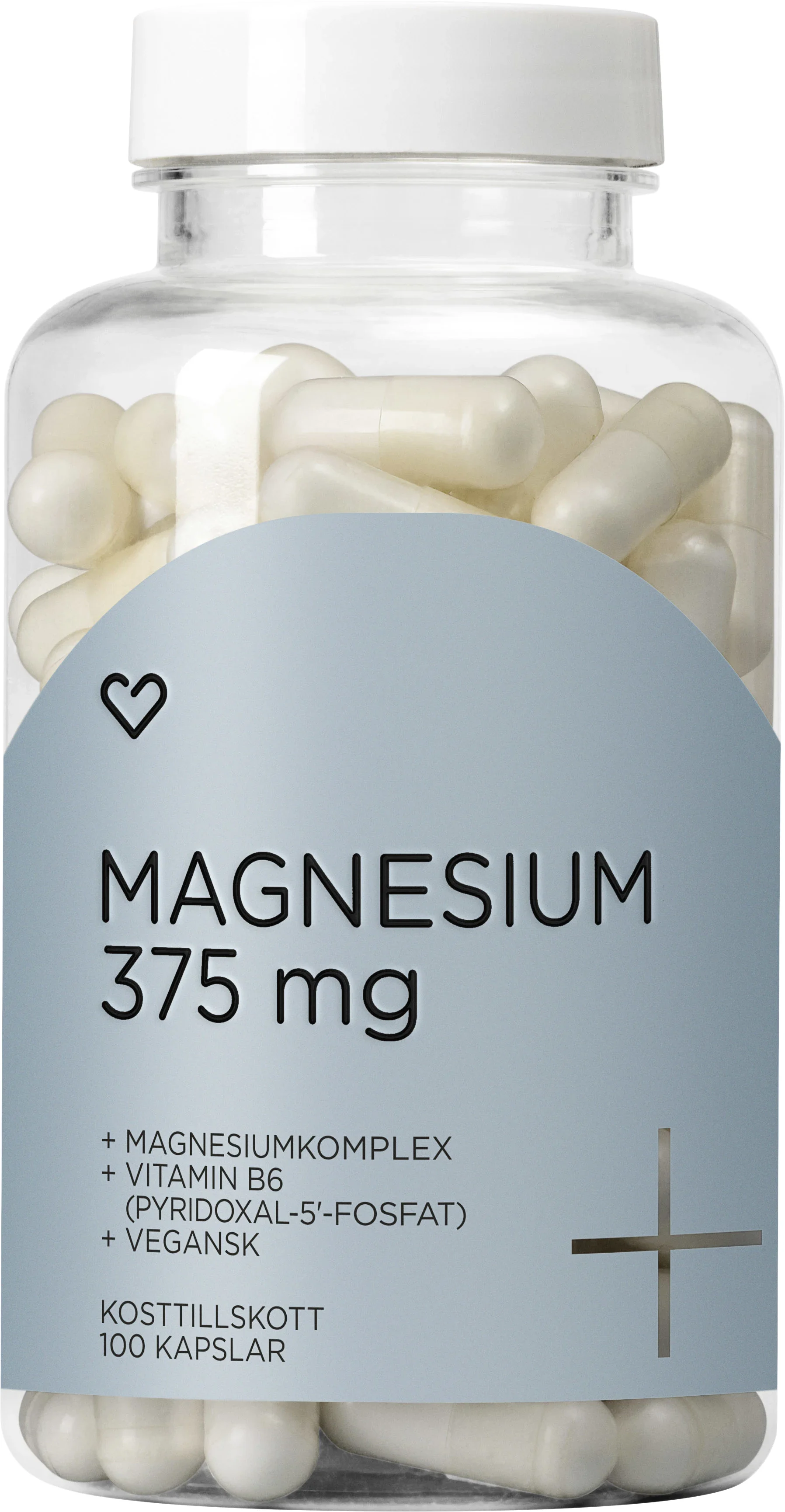Hjärtats+ Magnesium 375mg Kapsel 100st - Magnesium