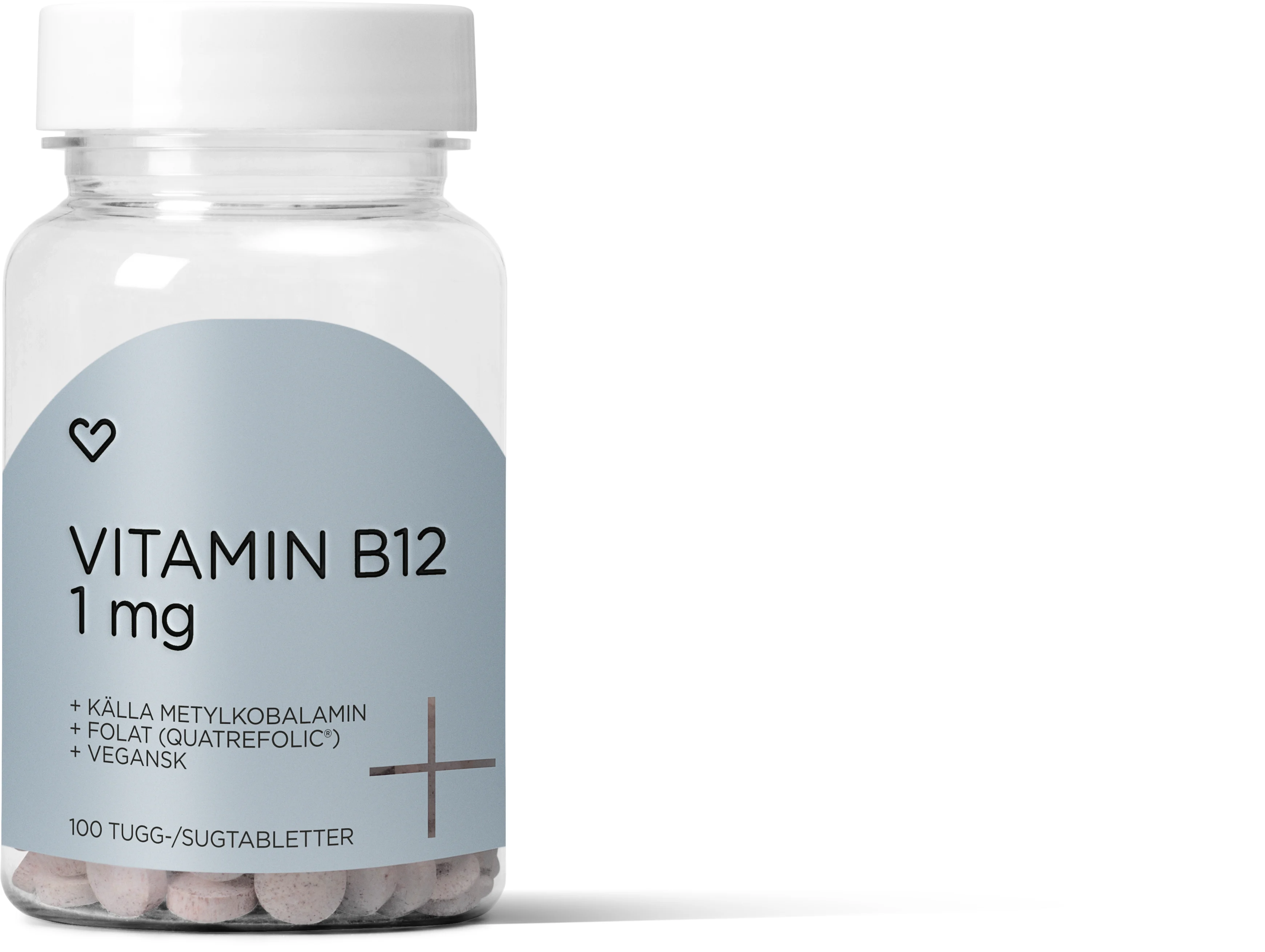 Hjärtats+ B12 1mg Tuggtablett 100st - B-vitamin