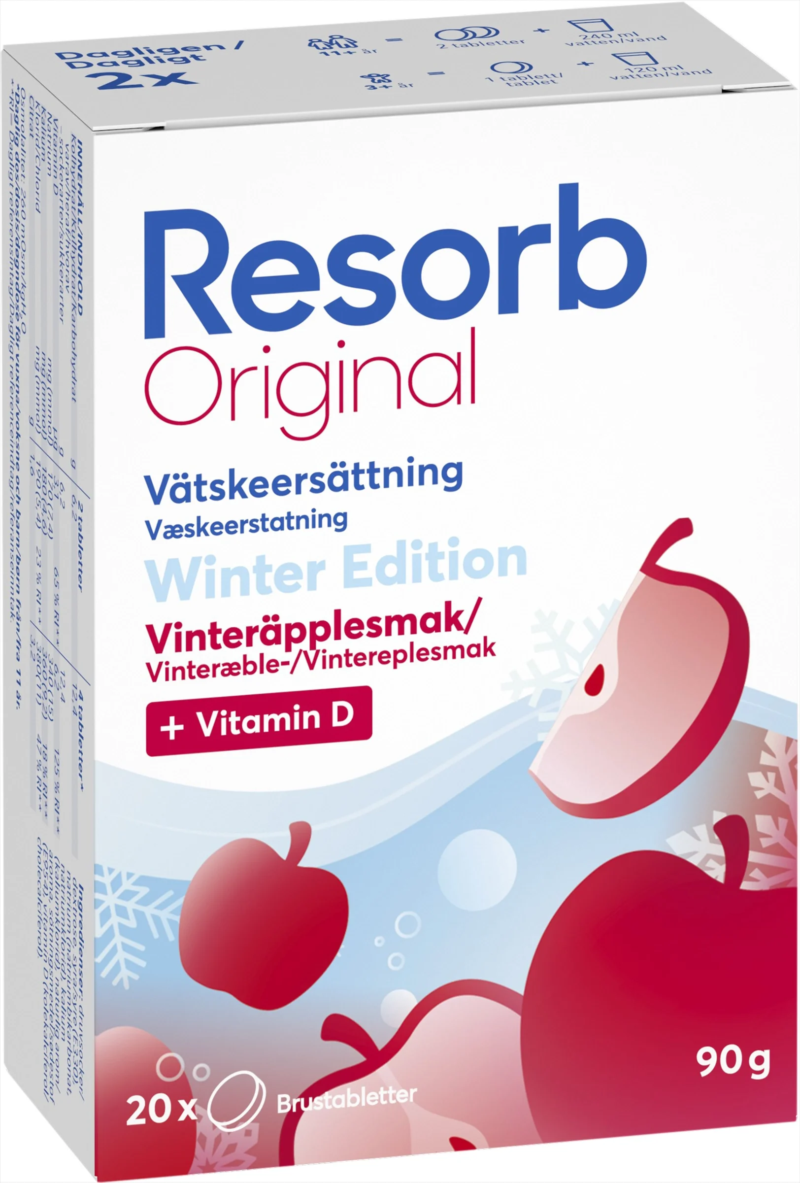 Resorb Winter Edition Vinteräpple 90 g - Vätskeersättning