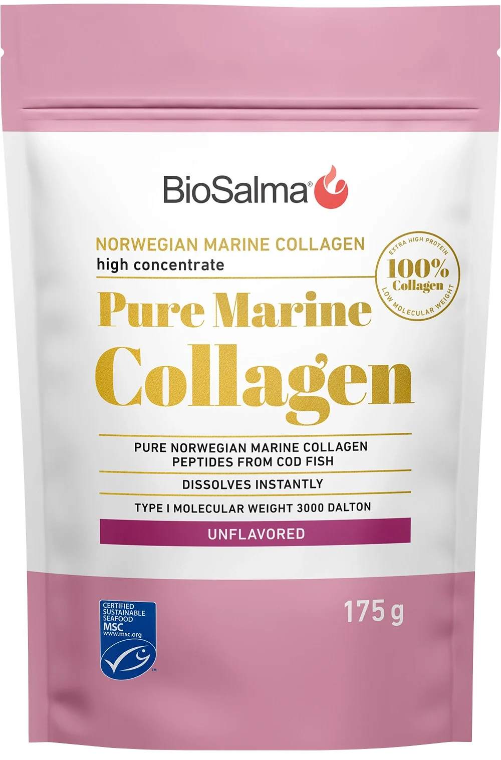 BioSalma Pure Norwegian Marine Collagen 175g