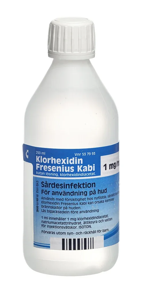 Klorhexidin Fresenius Kabi kutan lösning 1 mg/ml 250 ml - Sårtvätt
