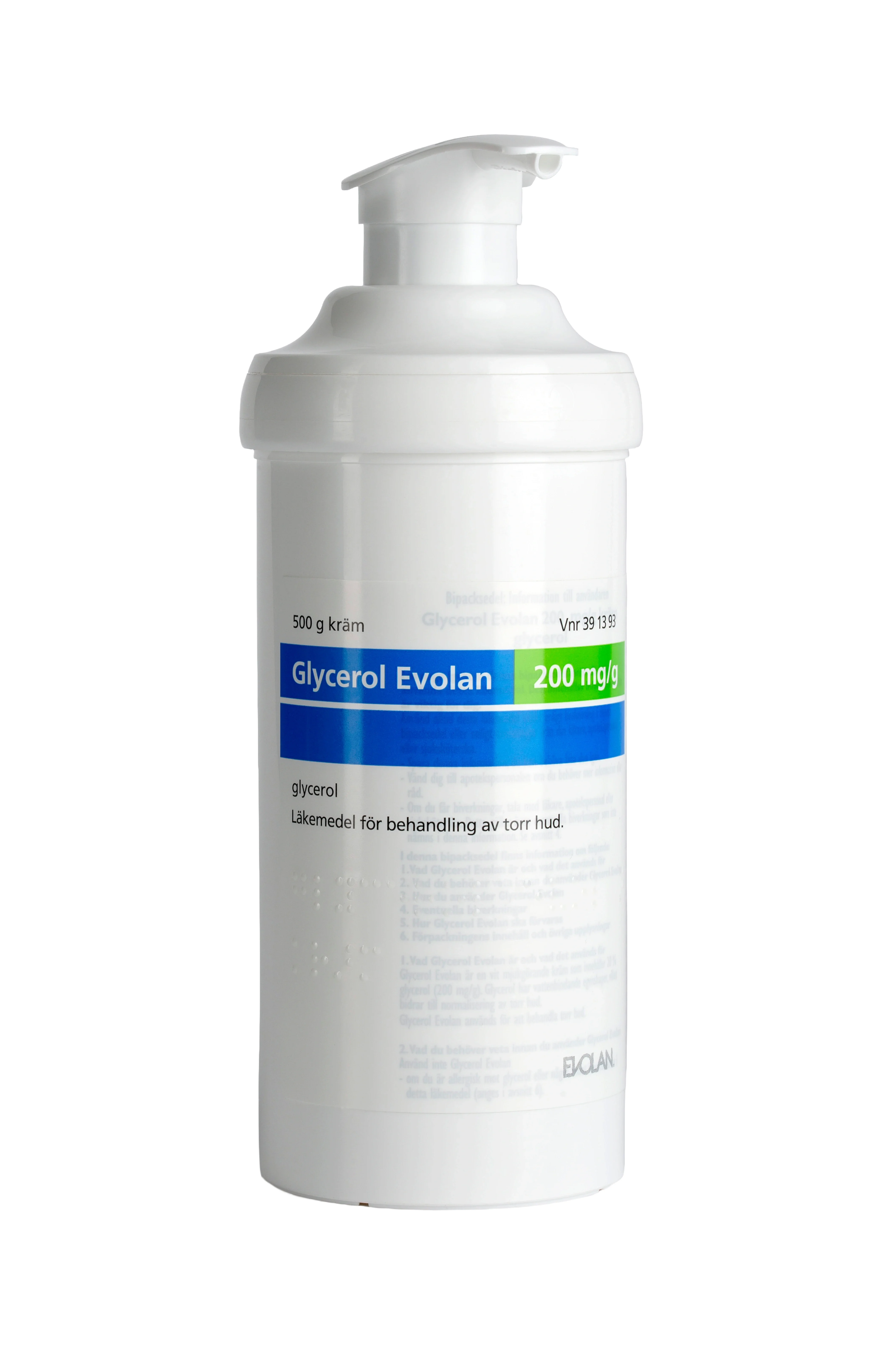 Glycerol Evolan Kräm 200mg/g Burk med pump, 500g - Torr hud